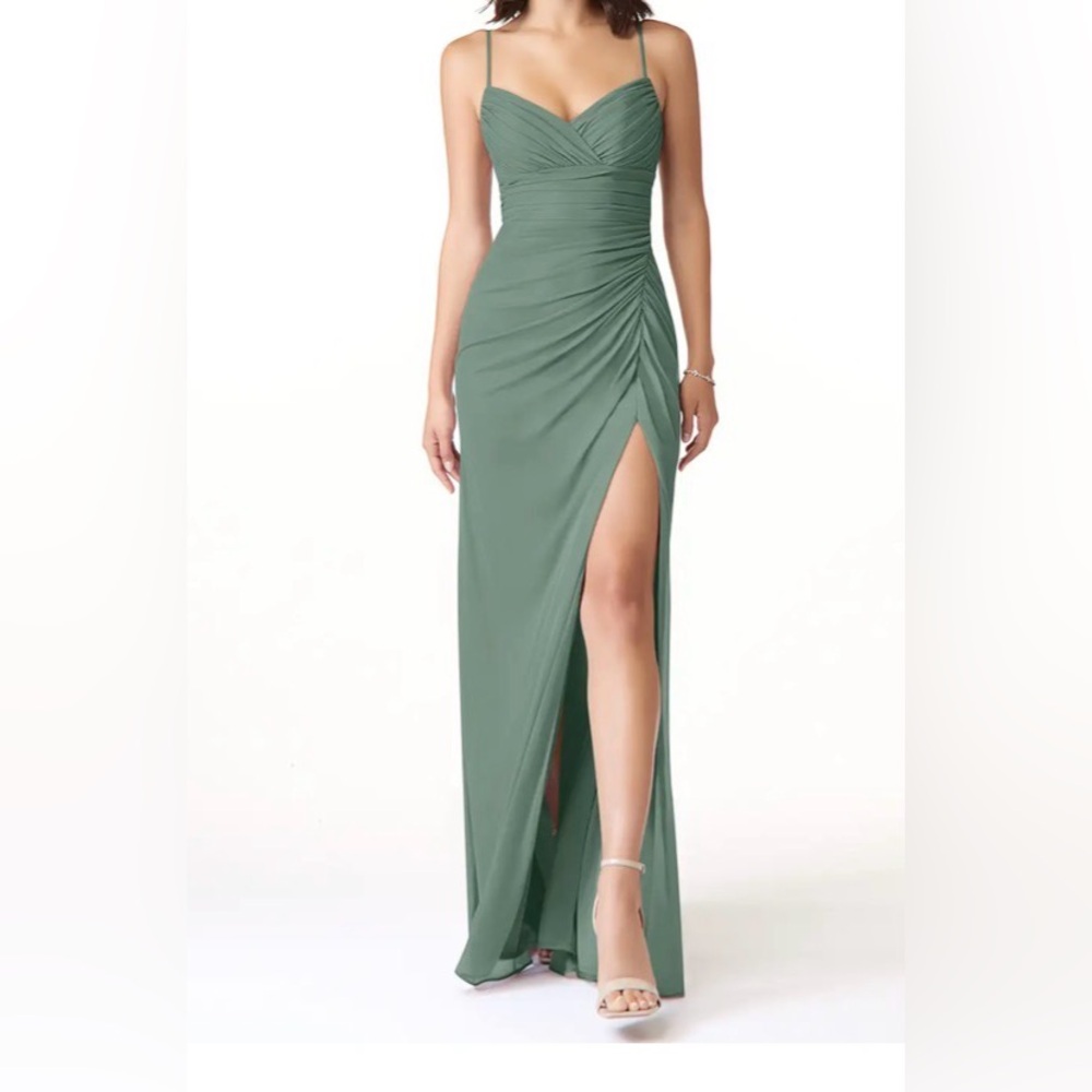 Azazie Eucalyptus Green Bridesmaids Dress